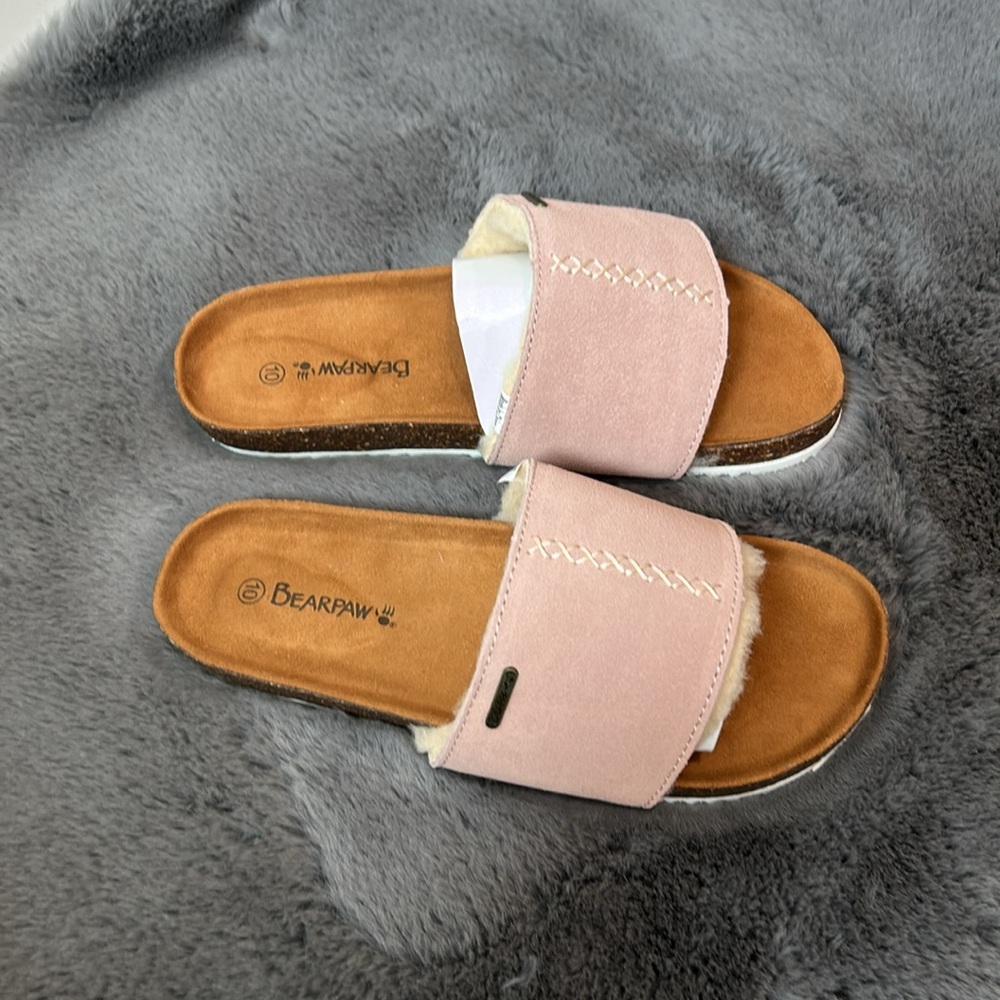 NWT Bearpaw sheepskin slippers/ slides